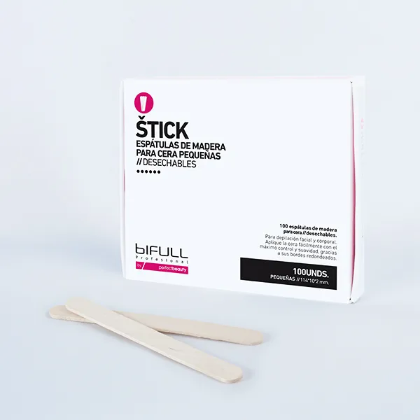 ESPÁTULA CERA MADERA 114*10*2 PEQUEÑAS (100 UNDS) PERFECT BEAUTY